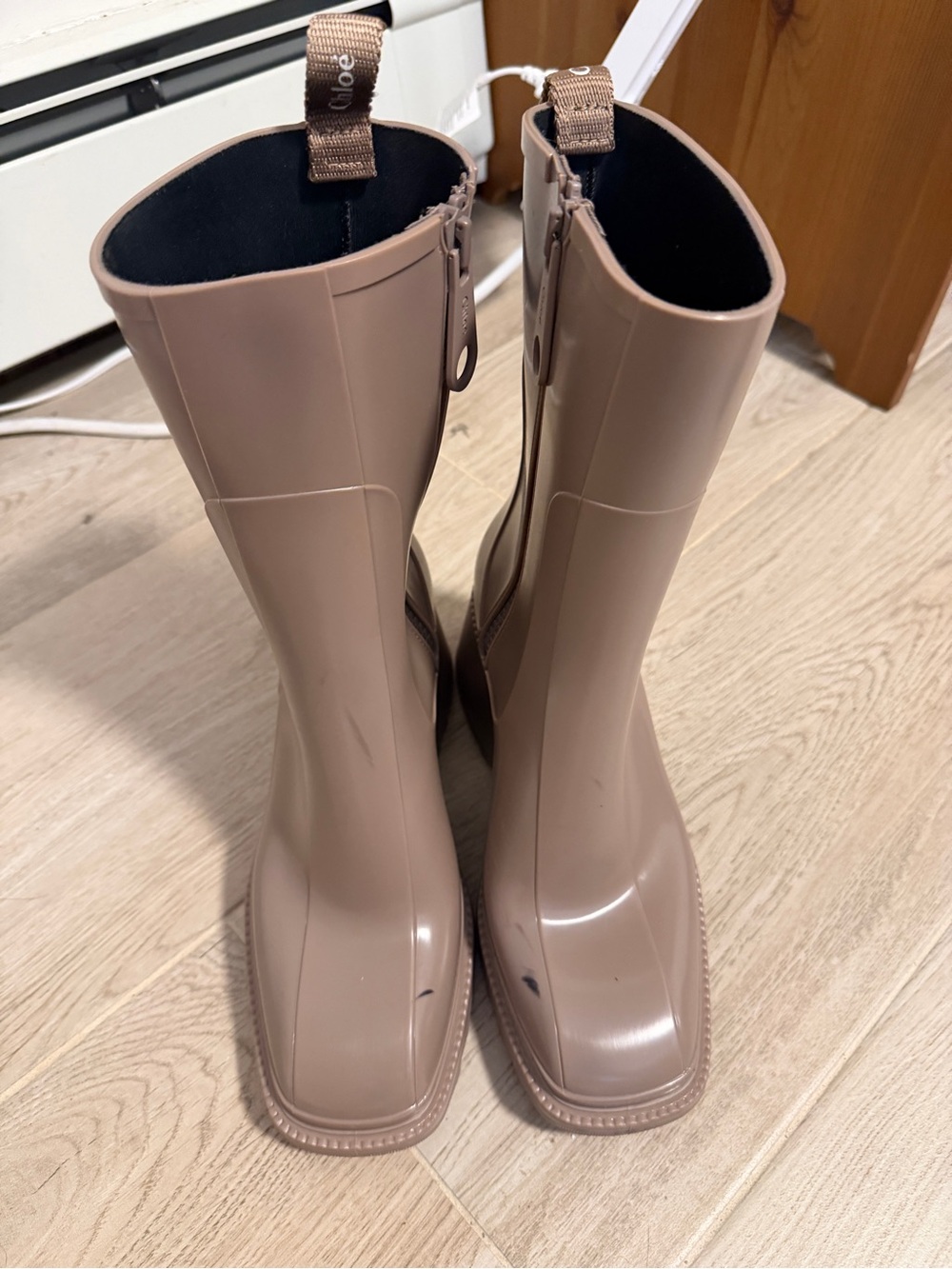Chloe Women’s Rain Boots — Taupe
